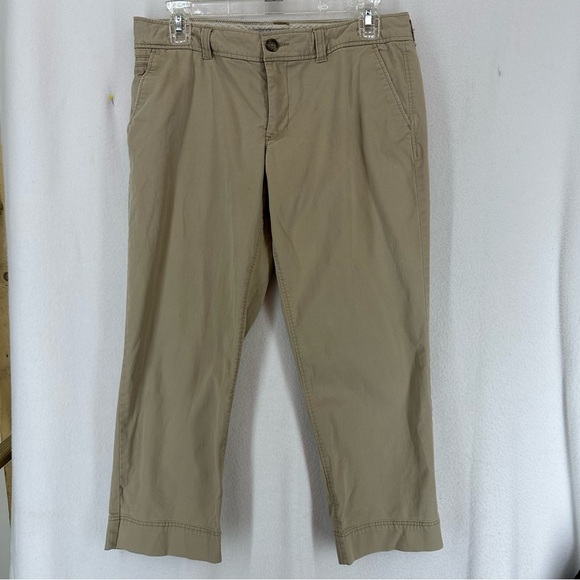 Old Navy Low Rise Capri Chino Pants Women’s 10 Tan - Picture 1 of 10